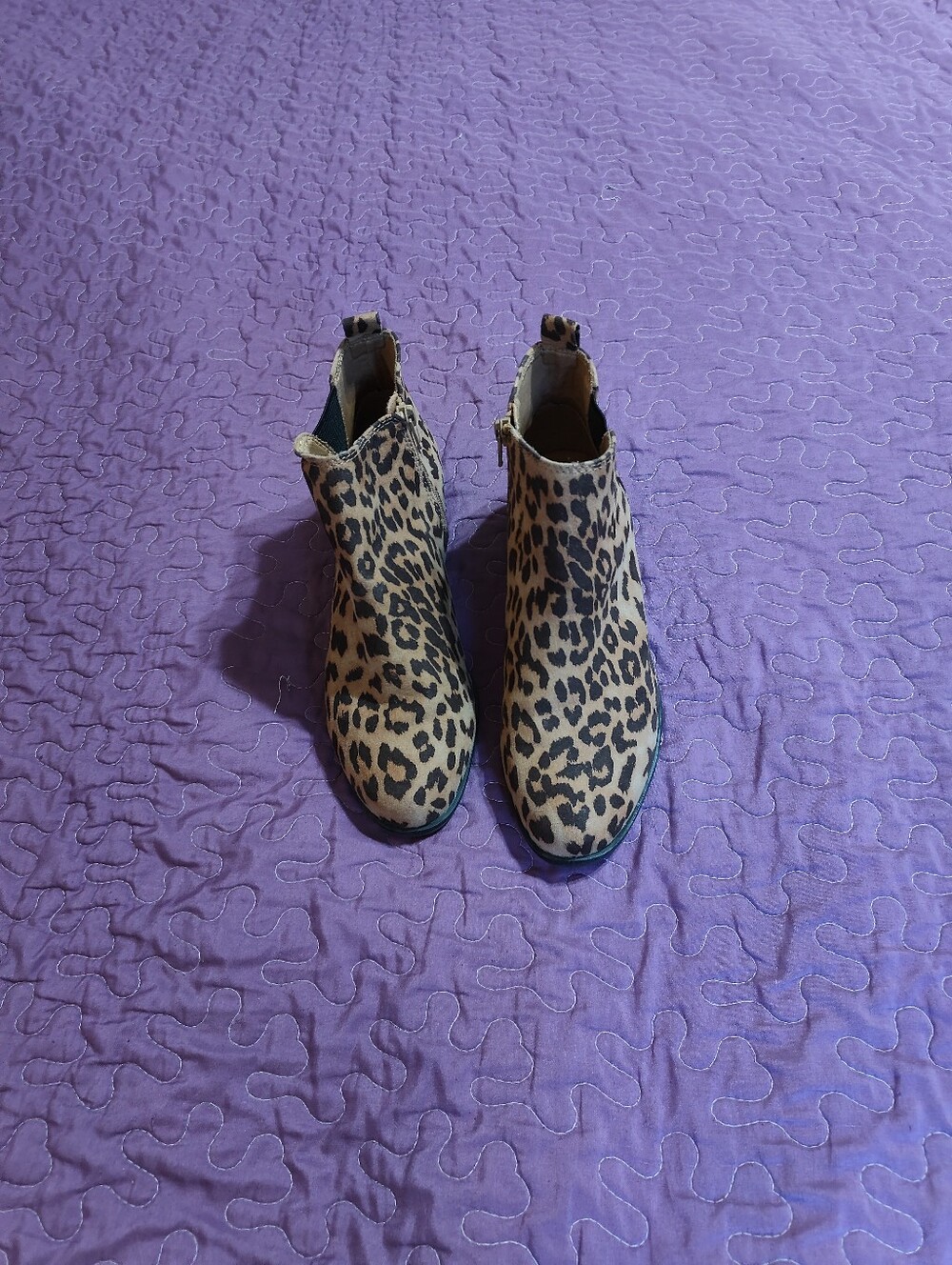SO Memory Foam Animal Print Boots Women's Size 8 - Picture 2 of 5